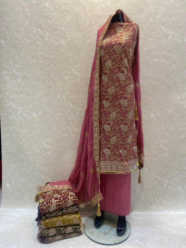 Shimmer georgette loose fabric 1