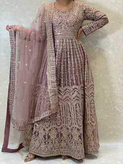 Dusky mauve lilac dress