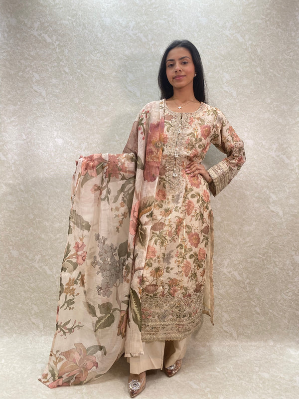 orange florals