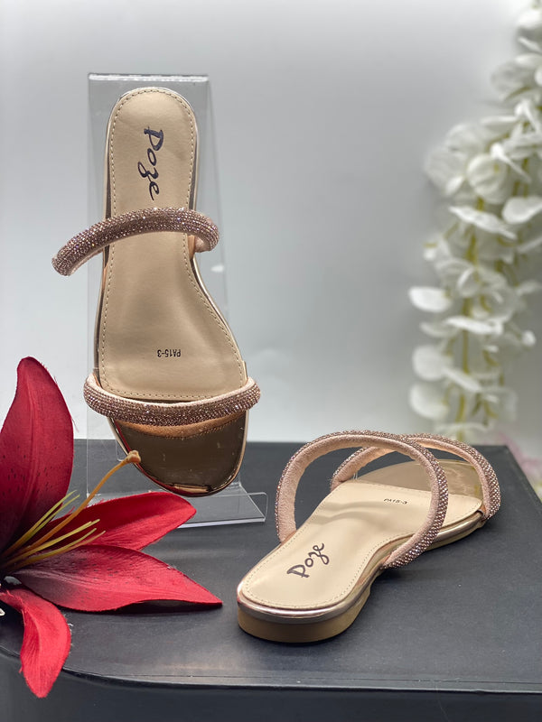 Champagne Flat Sandals 2 - Sai Fashions (UK) Ltd.