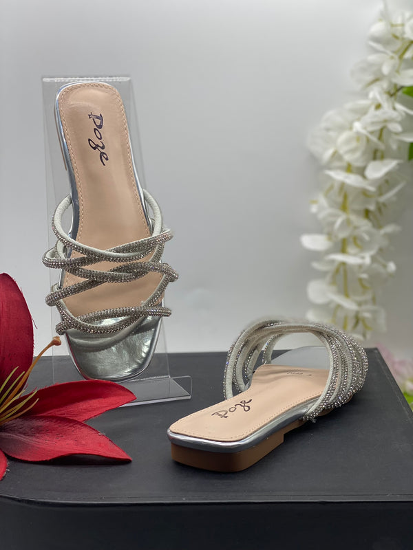 Silver Flat Sandals 3 - Sai Fashions (UK) Ltd.