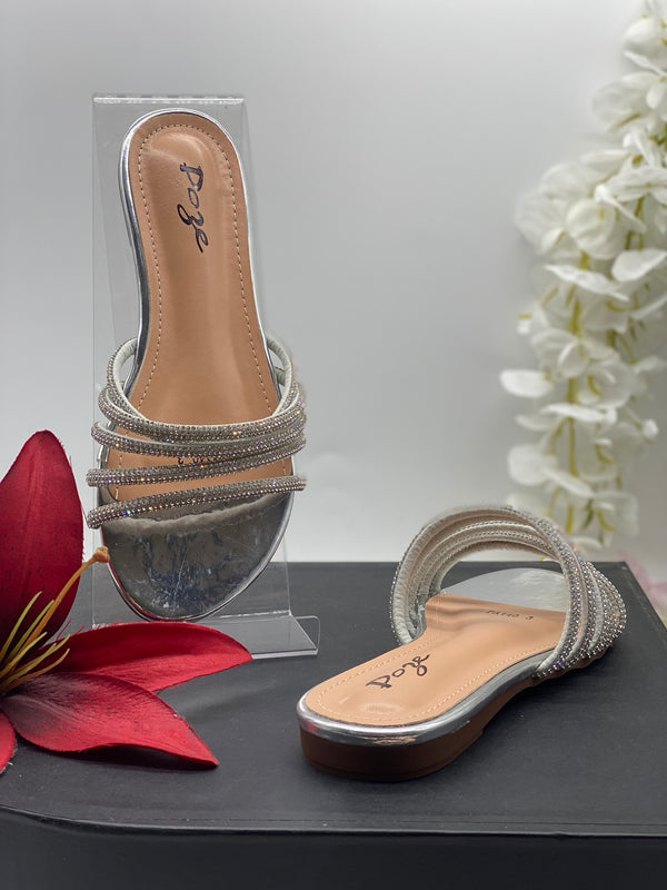 Silver Flat Sandals 4 - Sai Fashions (UK) Ltd.