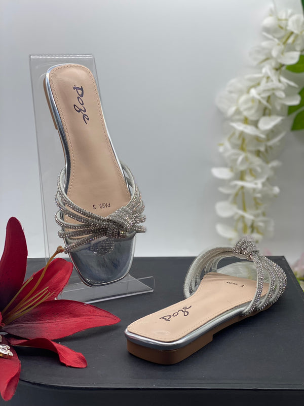 Silver Flat Sandals 8 - Sai Fashions (UK) Ltd.