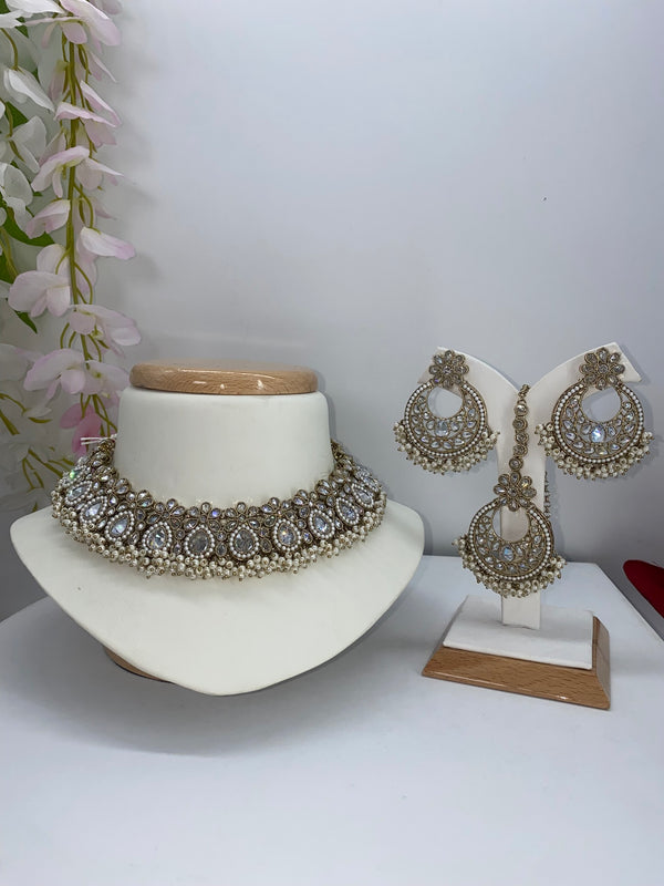 Polki clear gold