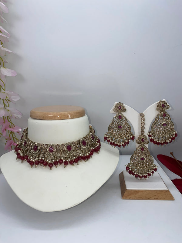 Polki ruby gold