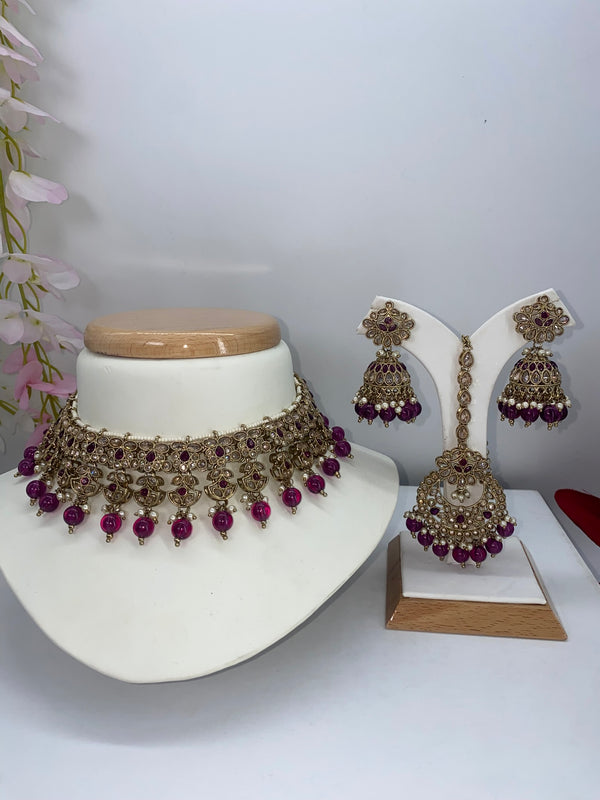 Polki purple gold