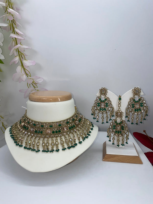 Polki green gold