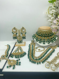 Bridal Gold and Emerald Green