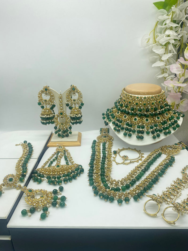 Bridal Gold and Emerald Green