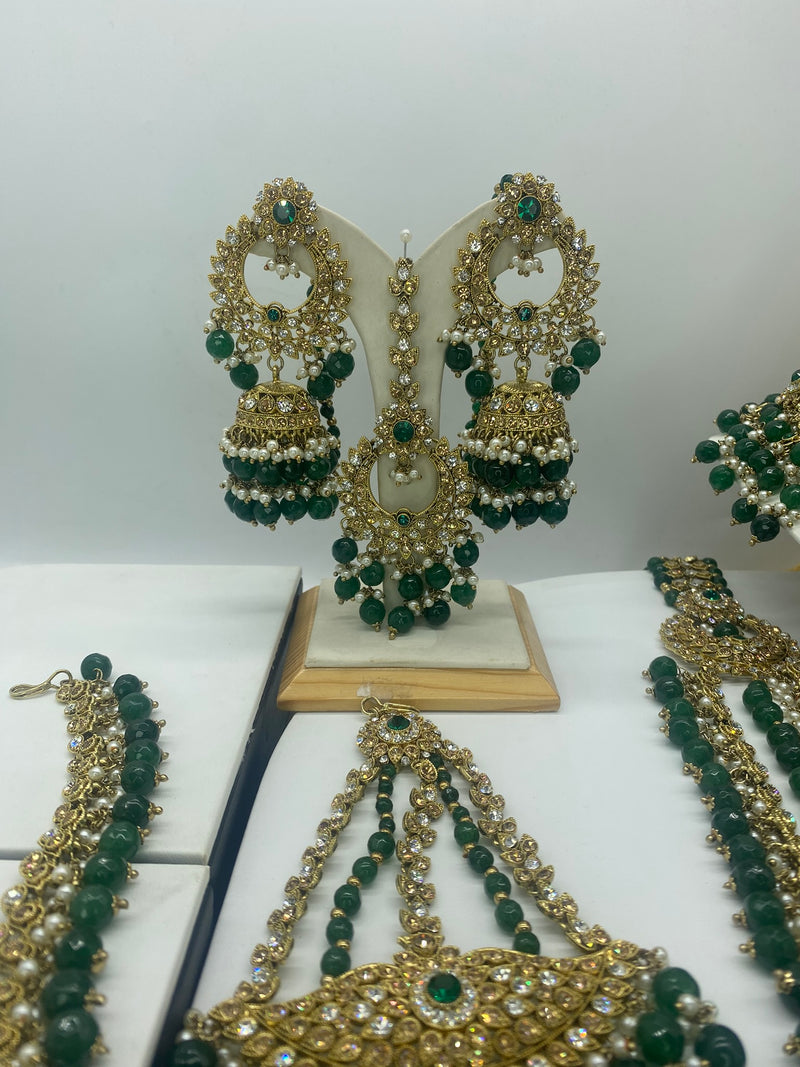 Bridal Gold and Emerald Green