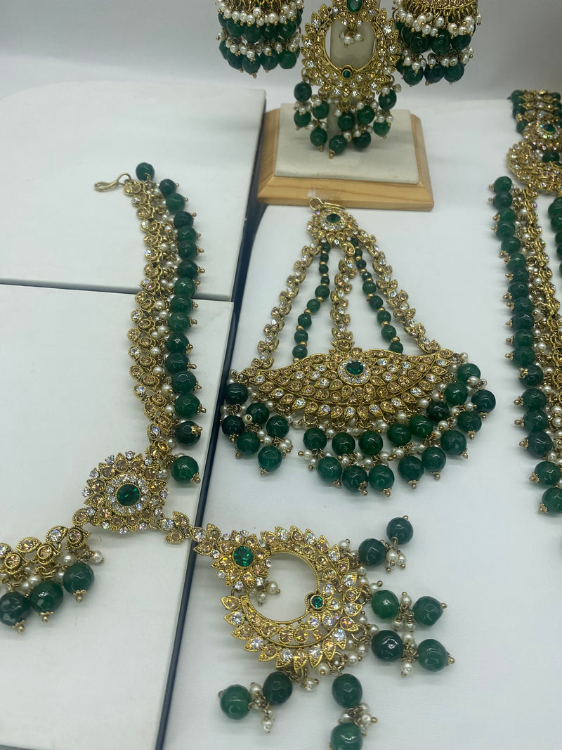 Bridal Gold and Emerald Green