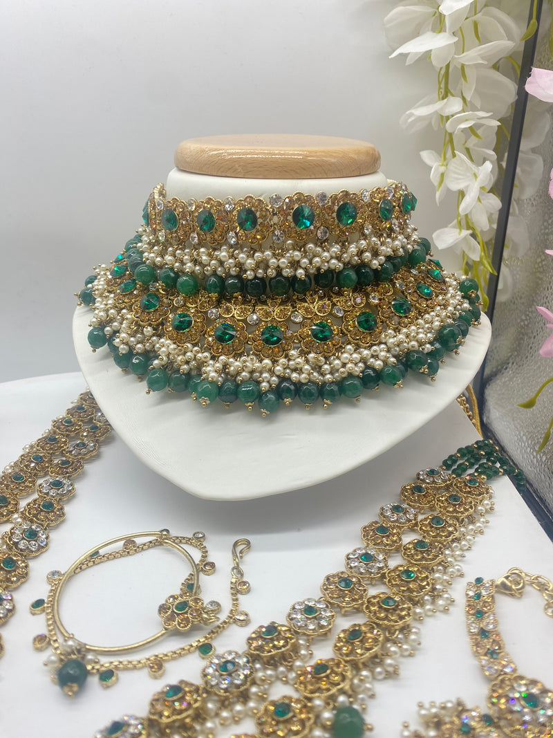 Bridal Gold Stone with a touch of Bottle Green