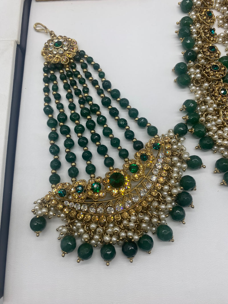 Bridal Gold Stone with a touch of Bottle Green