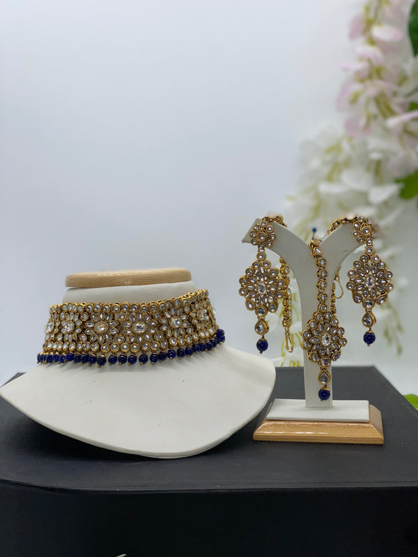 blue Kundan - Sai Fashions (UK) Ltd.