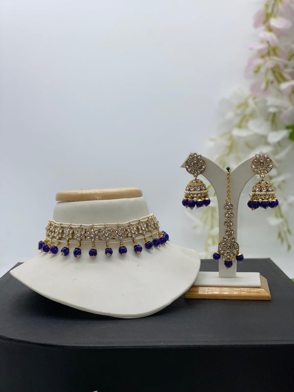 blue Kundan - Sai Fashions (UK) Ltd.