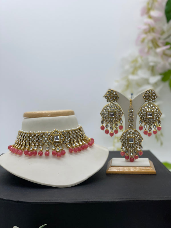 coral Kundan - Sai Fashions (UK) Ltd.