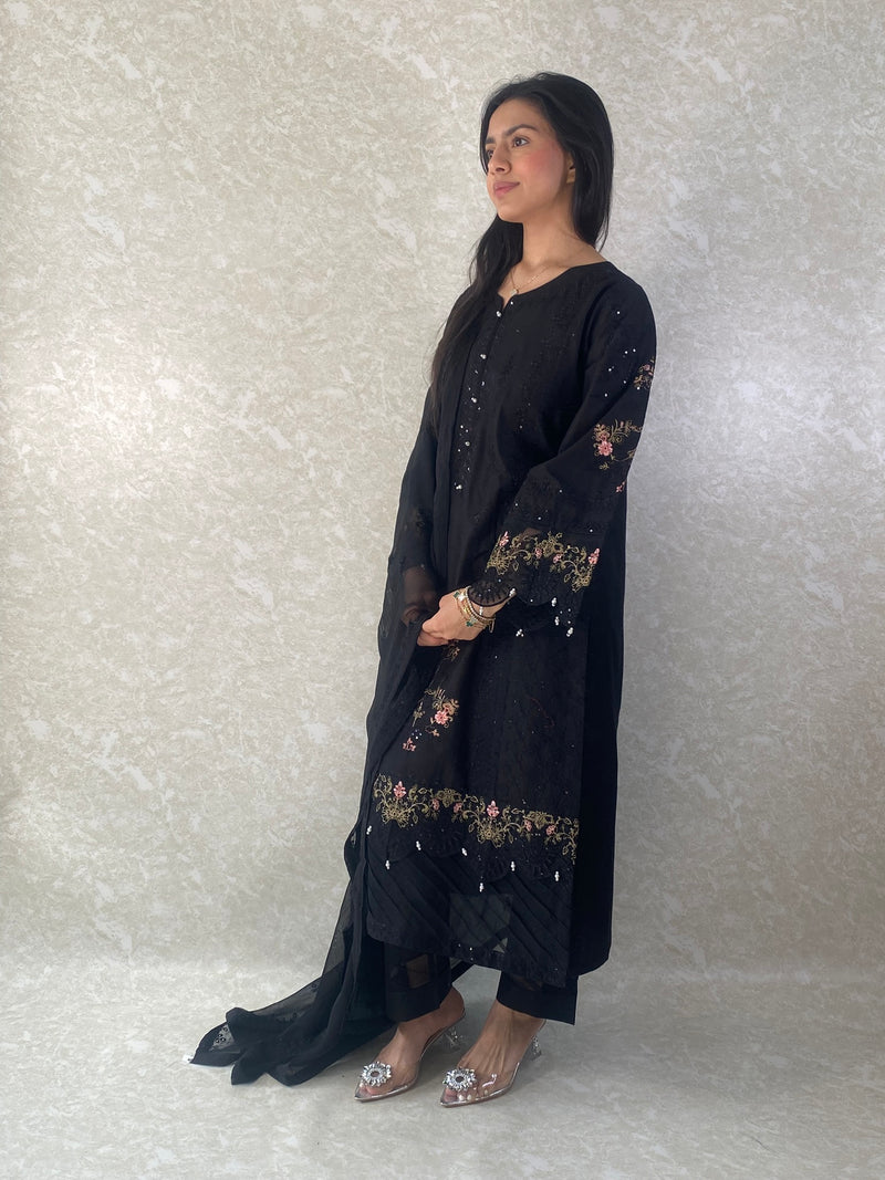 Dusky Peach Waistcoat & Ivory Kurta