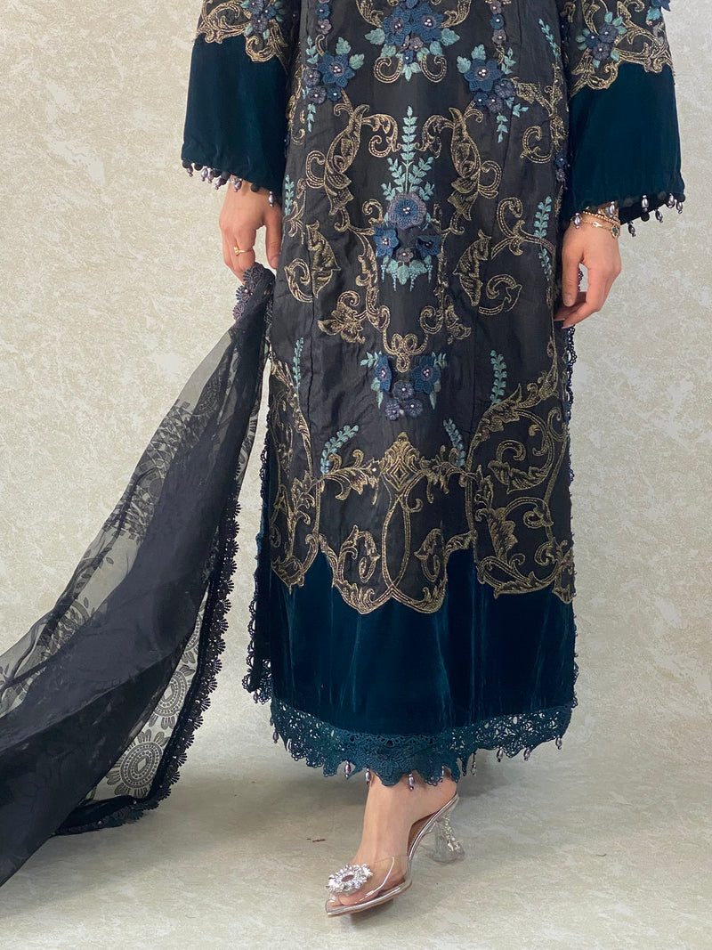 Bottle Green Waistcoat & Ivory Kurta