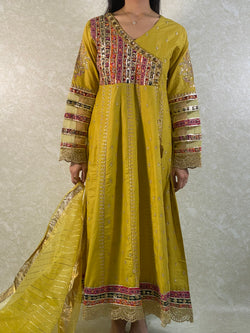 Gold Waistcoat & Off-White Kurta
