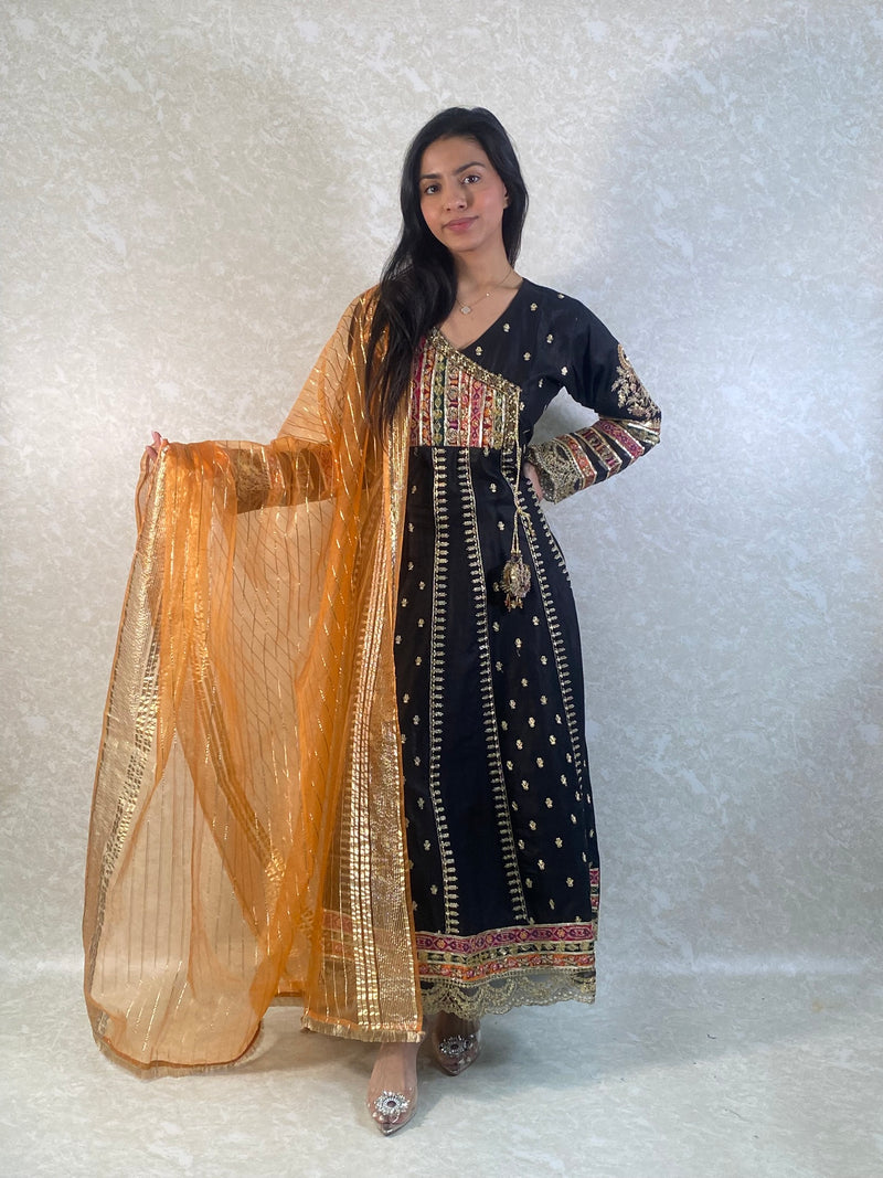 Gold Waistcoat & Off-White Kurta
