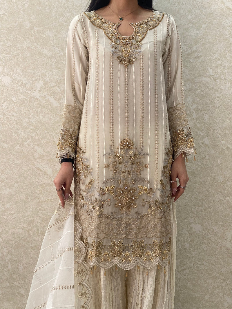 Mint Green Waistcoat & Black Kurta
