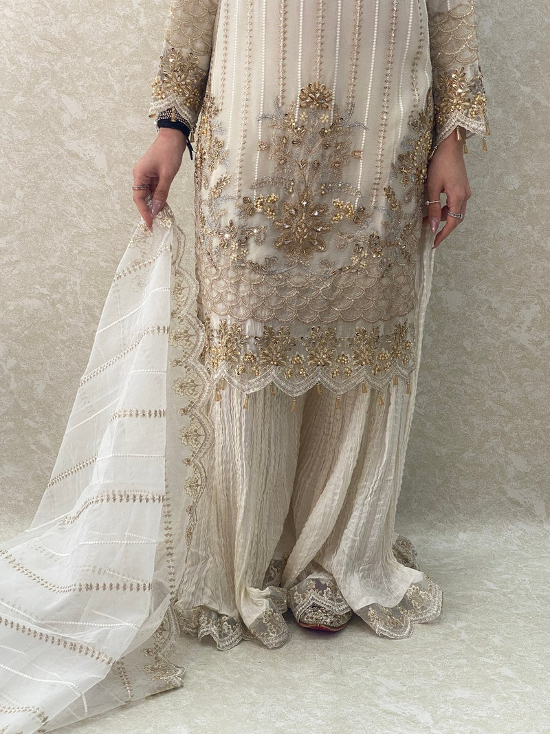 Mint Green Waistcoat & Black Kurta