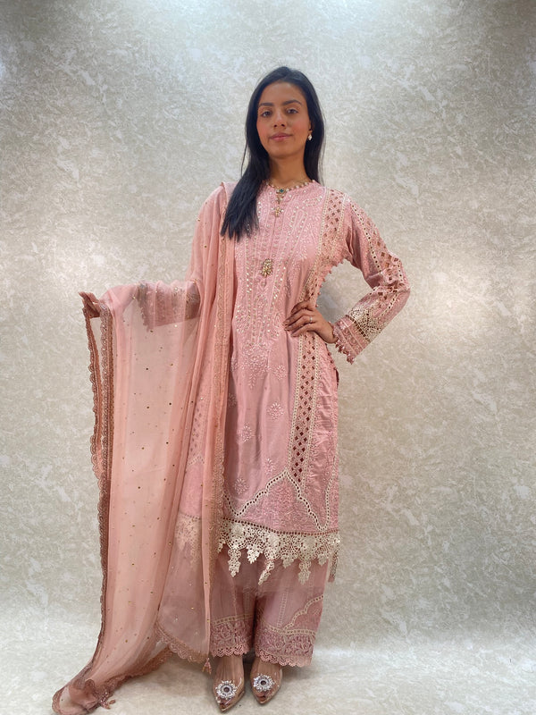 peachy pink