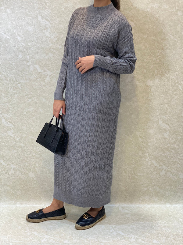 GREY Premium Knitted Maxi