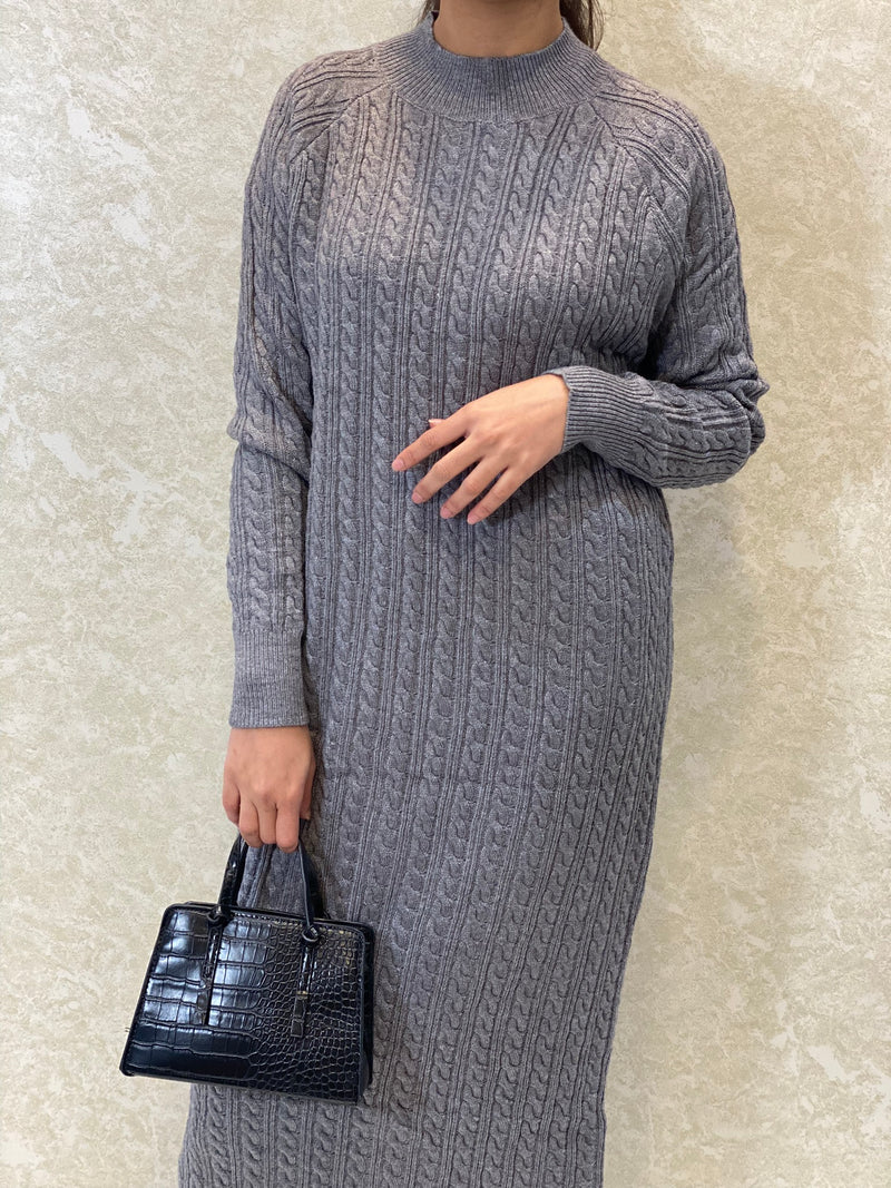 GREY Premium Knitted Maxi