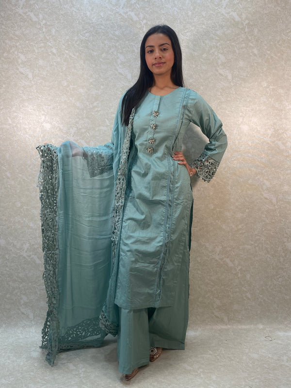 cutwork chiffon dupatta 2