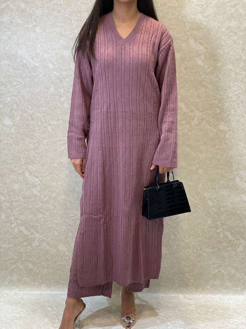 MAUVE KNITTED TROUSER