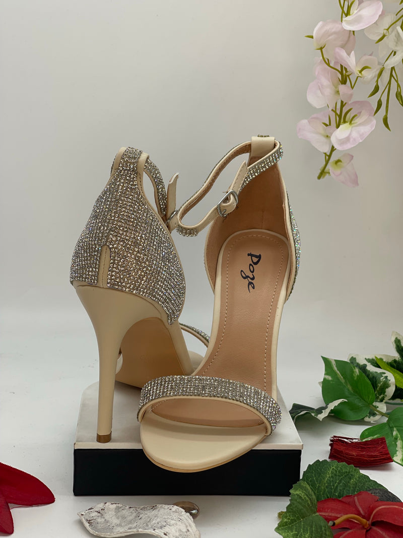 BEIGE POZE heels - Sai Fashions (UK) Ltd.