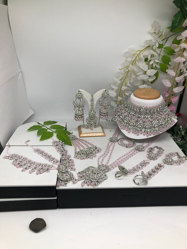 bridal silver & pink - Sai Fashions (UK) Ltd.