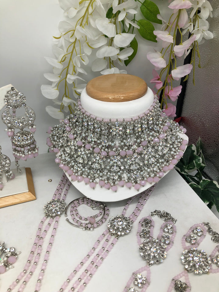 bridal silver & pink - Sai Fashions (UK) Ltd.