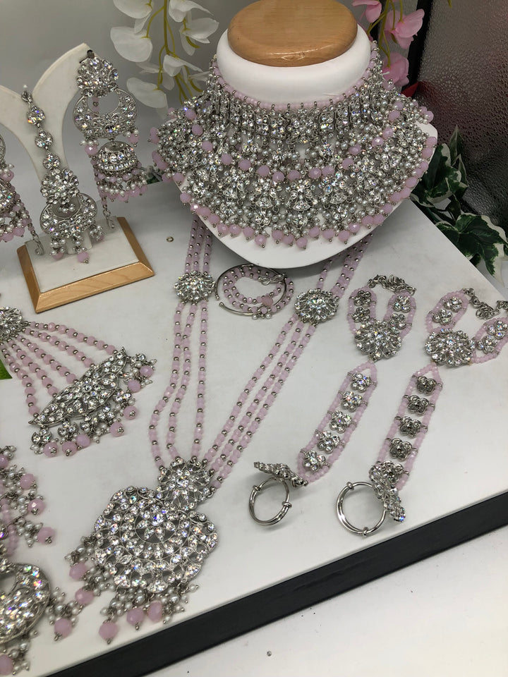 bridal silver & pink - Sai Fashions (UK) Ltd.