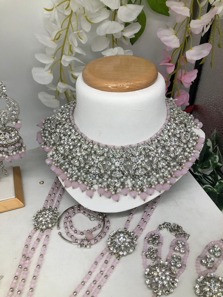 bridal silver & pink - Sai Fashions (UK) Ltd.