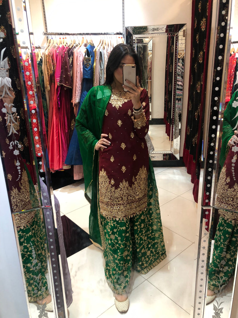 Mehendi Sharara 1 - Sai Fashions (UK) Ltd.