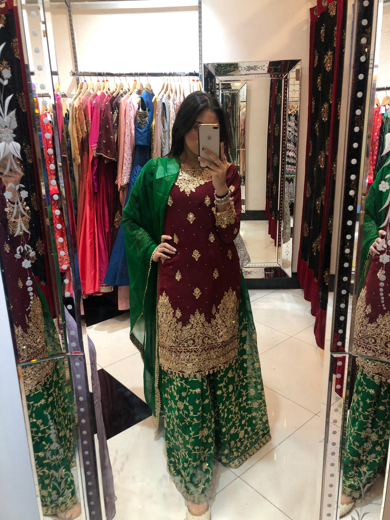 Mehendi Sharara 1 - Sai Fashions (UK) Ltd.