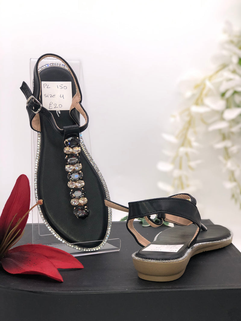 BLACK sandals - Sai Fashions (UK) Ltd.